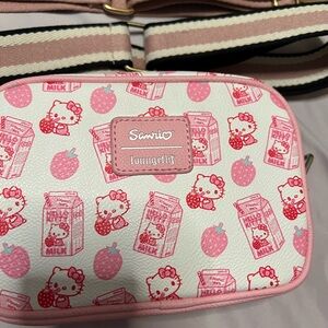 Loungefly Hello Kitty Strawberry Milk Crossbody & 2 Detachable Straps
